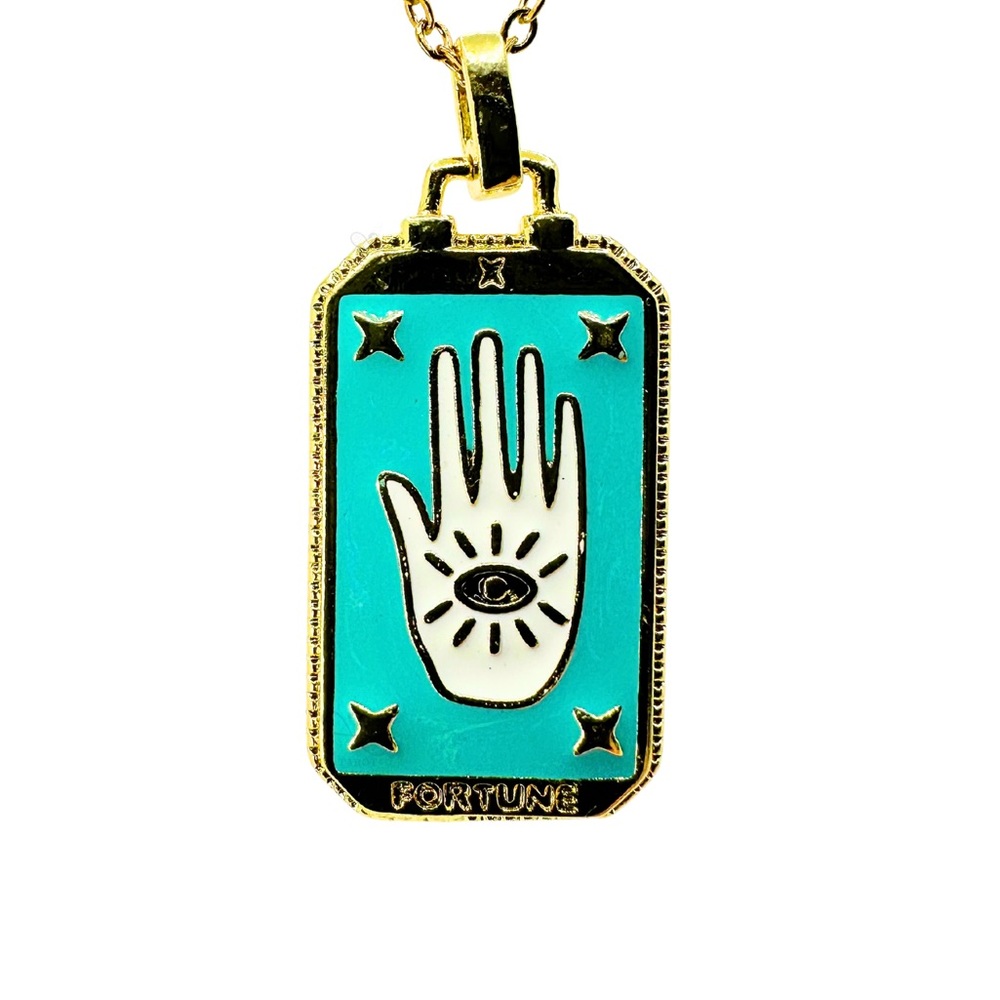 Dainty ‘Fortune’ Tarot Card Necklace | Whimsigoth, Witch, Divination Jewelry
